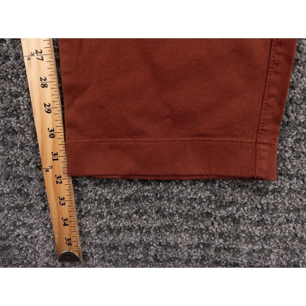 J Crew Chino Pants Mens 38x32 Actual 39x32 Deep Redwood Straight Fit Flex NWT